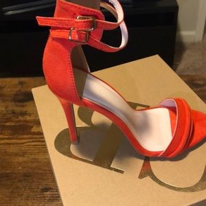 Like New Orange Suede Sandals